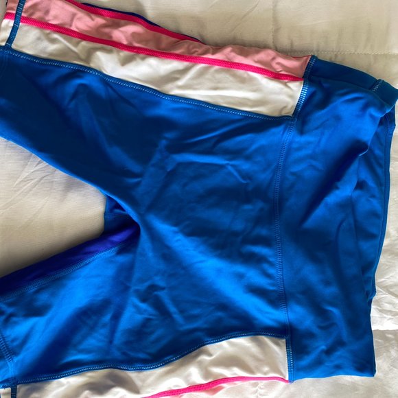Fabletics Biker Shorts Striped xs blue white pink motion 365 - Picture 5 of 7